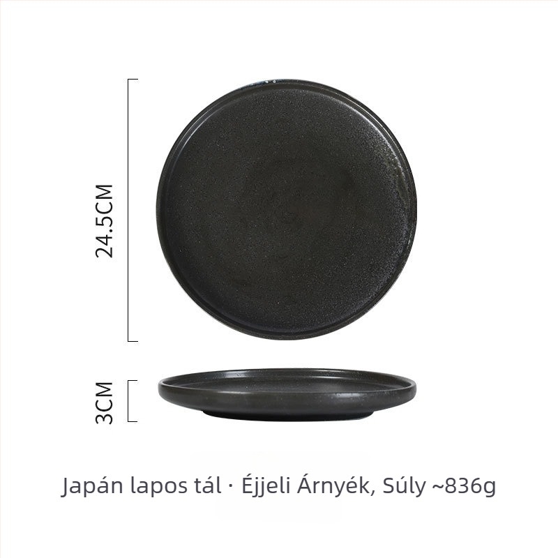 Porcelán tányér – japán stílus, kerek, mikrohullámú sütőben használható, változatos minták