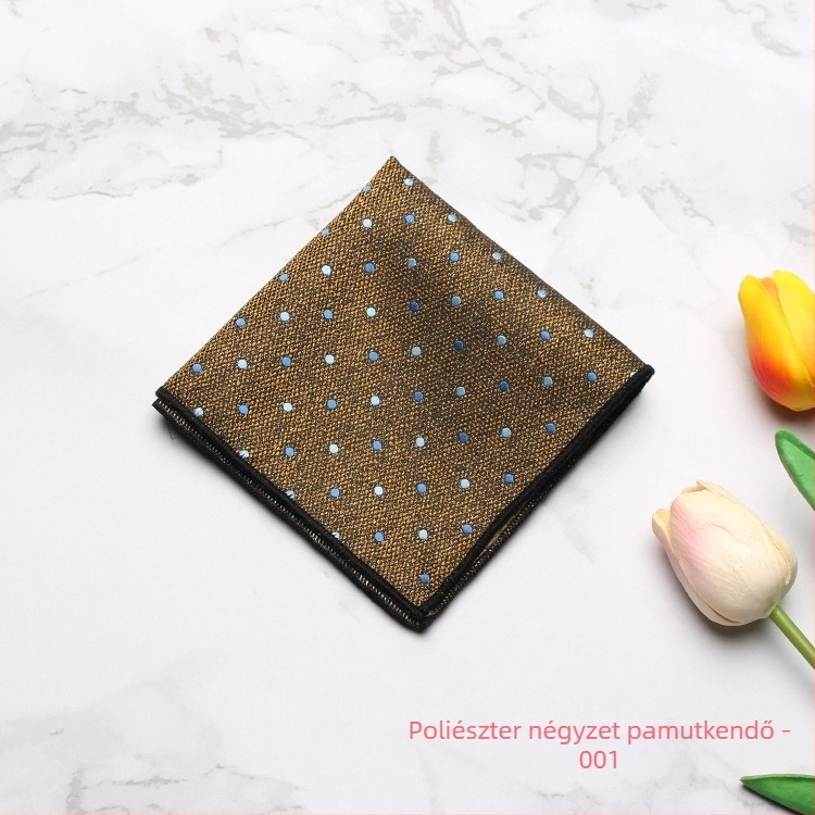 Férfi zsebkendő a zakóhoz – trendi stílus, poliészter, jacquard, minta: pöttyök, csíkok, levelek