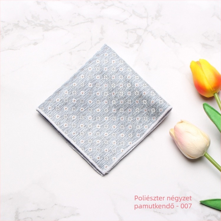 Férfi zsebkendő a zakóhoz – trendi stílus, poliészter, jacquard, minta: pöttyök, csíkok, levelek