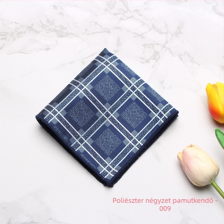 Férfi zsebkendő a zakóhoz – trendi stílus, poliészter, jacquard, minta: pöttyök, csíkok, levelek
