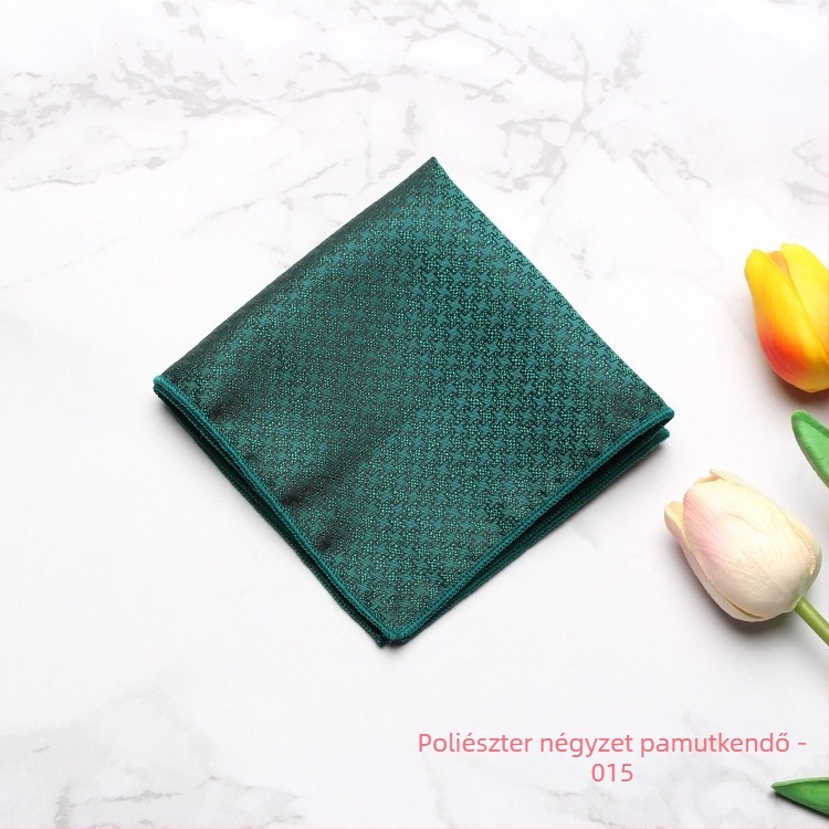 Férfi zsebkendő a zakóhoz – trendi stílus, poliészter, jacquard, minta: pöttyök, csíkok, levelek