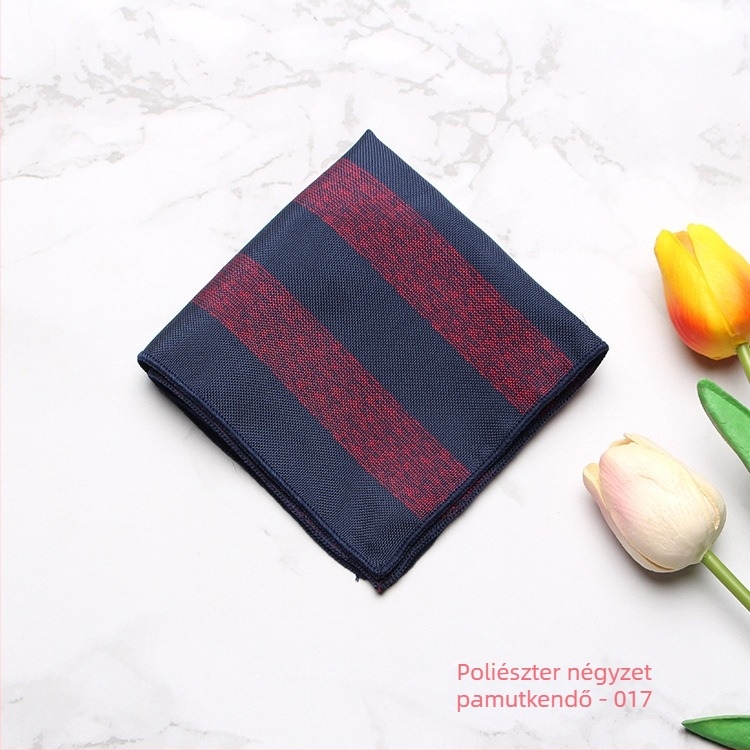 Férfi zsebkendő a zakóhoz – trendi stílus, poliészter, jacquard, minta: pöttyök, csíkok, levelek