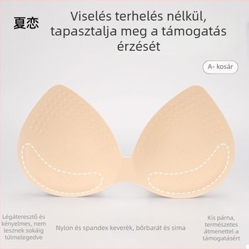 Szivacsból készült mellbetét, vastított, lélegző, formázó, megakadályozza a külső tágulást