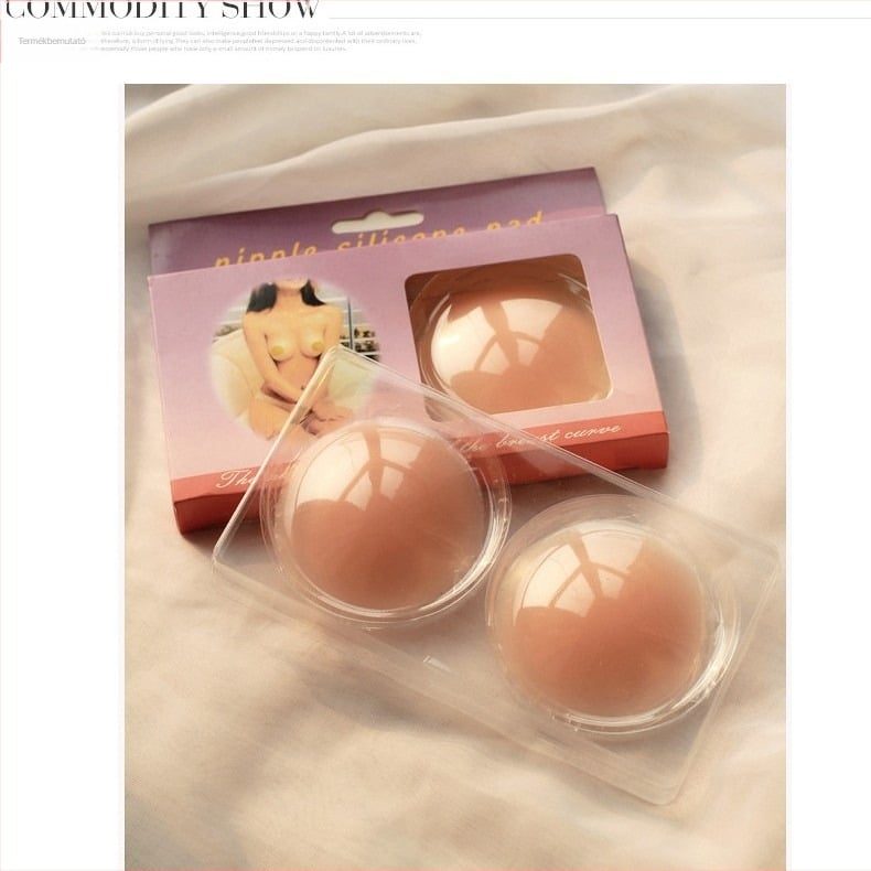 Szilikon melltapaszok - láthatatlan, átlátszó, vékony, kör alakú (Anyag: Szilikon; Funkció: Láthatatlan; Vastagság: Vékony; Stílus: Átlátszó; Forma: Kör)