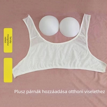Pamut pizsama készlet melltámasz betéttel, légáteresztő, vékony anyag, formát megtartja
