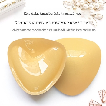 Szilikon V- alakú mellfelvarró tapaszok, kétoldalas öntapadók, láthatatlan, vastagodott vastagságú