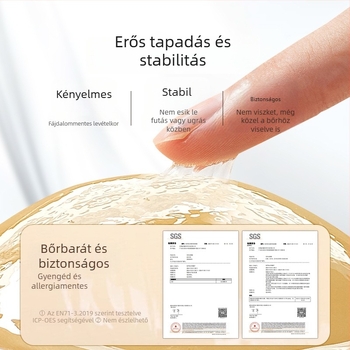 Szilikon V- alakú mellfelvarró tapaszok, kétoldalas öntapadók, láthatatlan, vastagodott vastagságú