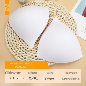 Szivacsos puha melltámasz, háromszög alakú betét a jóga fehérneműhöz, légáteresztő, vékony