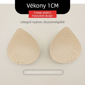 1 cm vékony méhsejt mintázatú, légáteresztő, vízcsepp alakú masszázs, varrat nélküli melltartó betét latex érzet – cserebetét