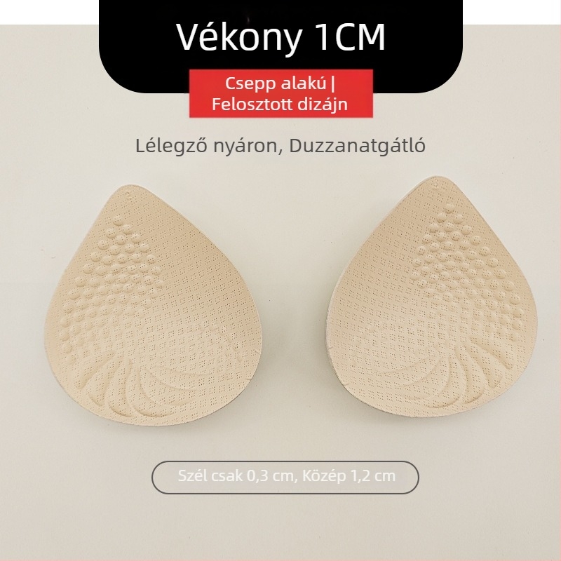 1 cm vékony méhsejt mintázatú, légáteresztő, vízcsepp alakú masszázs, varrat nélküli melltartó betét latex érzet – cserebetét