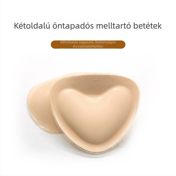 Szív alakú, háromszög alakú mellbetét önragadó habból, vastagított kivitel, láthatatlan tartással