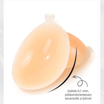 Női szilikon mellbetét, összegyűjtő és láthatatlan hatású, normál vastagságú, fényes felületű, minimalist stílus