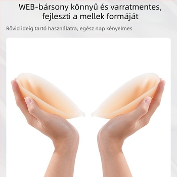 Női szilikon mellbetét, összegyűjtő és láthatatlan hatású, normál vastagságú, fényes felületű, minimalist stílus