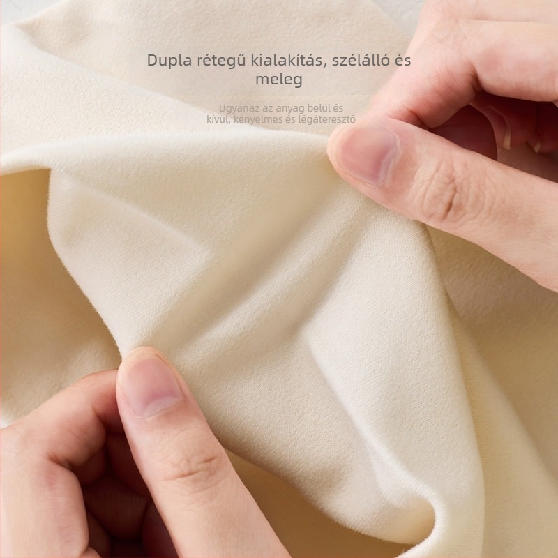 Újszülött baba sapka, dupla rétegű pamut, 0–3 hónap, négy évszakos, uniszex