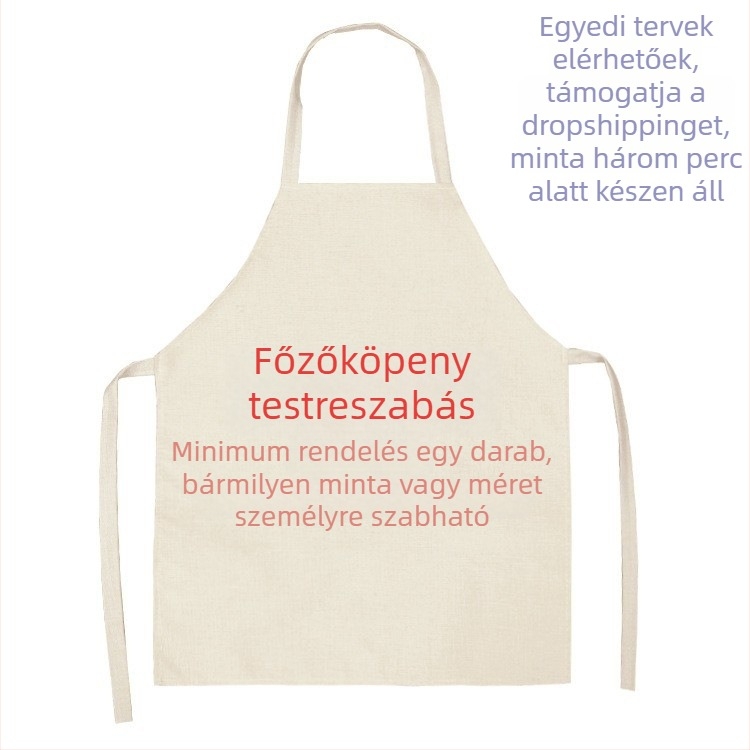 Kötény, ujjatlan, olaj- és vízálló, poliészter, Dream Leap, modern minimalista stílus