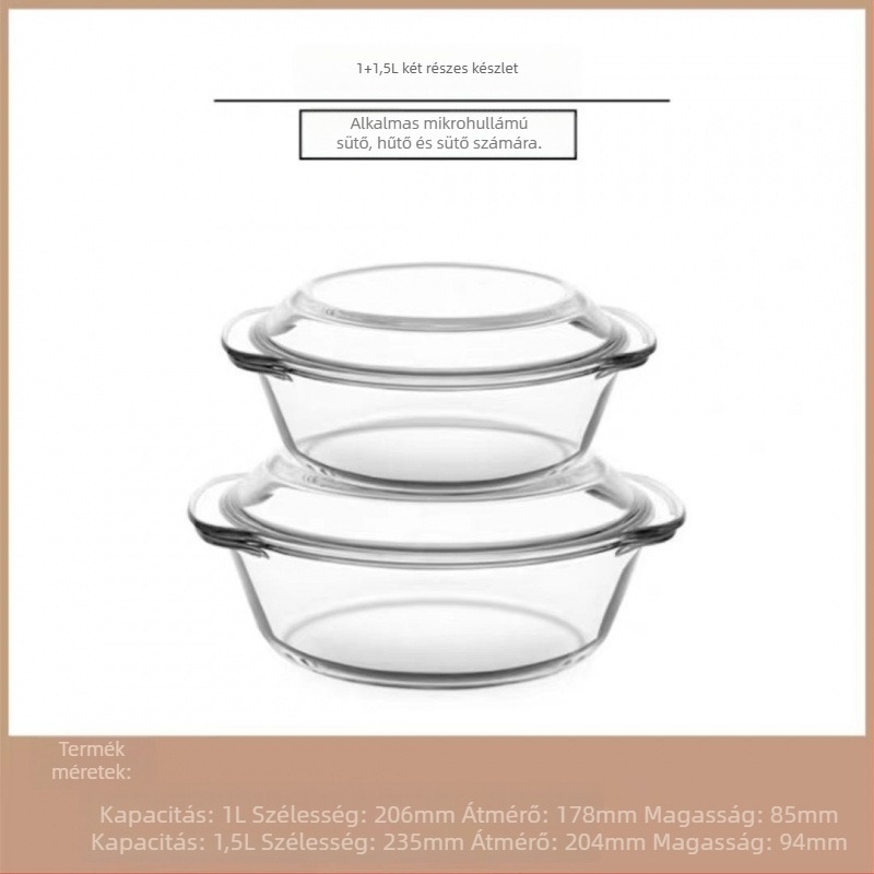 Fedéllel ellátott hőálló boroszilikát üvegből készült tojásos edény gőzöléshez, szabálytalan forma, zománcos felület, mikrohullámú sütőben nem használható