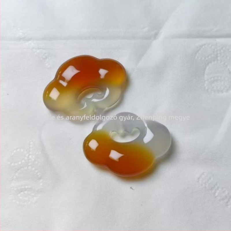 Achalcedon Béke medál, polírozott, természetes kő, SI2 átláthatóság