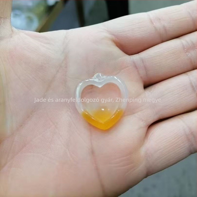 Achalcedon Béke medál, polírozott, természetes kő, SI2 átláthatóság