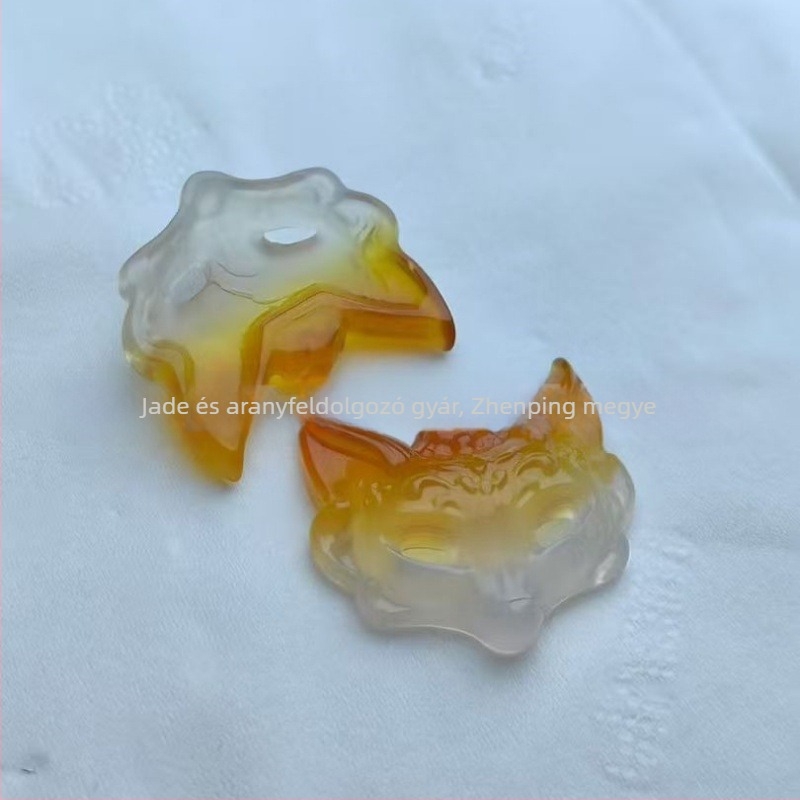 Achalcedon Béke medál, polírozott, természetes kő, SI2 átláthatóság