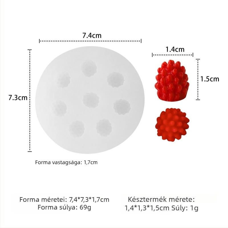 Szilikon süteményforma – szabálytalan alak, Gyümölcs sorozat – aromaterápiás gyertyákhoz