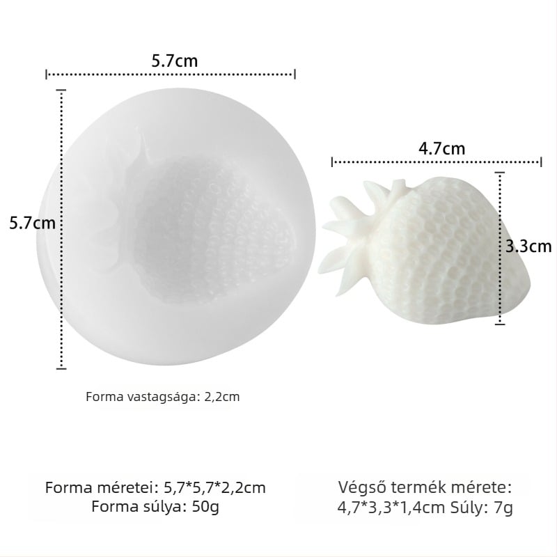 Szilikon süteményforma – szabálytalan alak, Gyümölcs sorozat – aromaterápiás gyertyákhoz