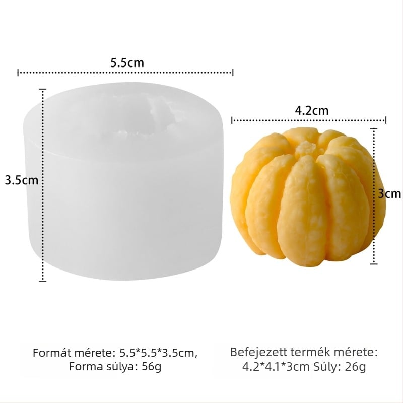 Szilikon süteményforma – szabálytalan alak, Gyümölcs sorozat – aromaterápiás gyertyákhoz