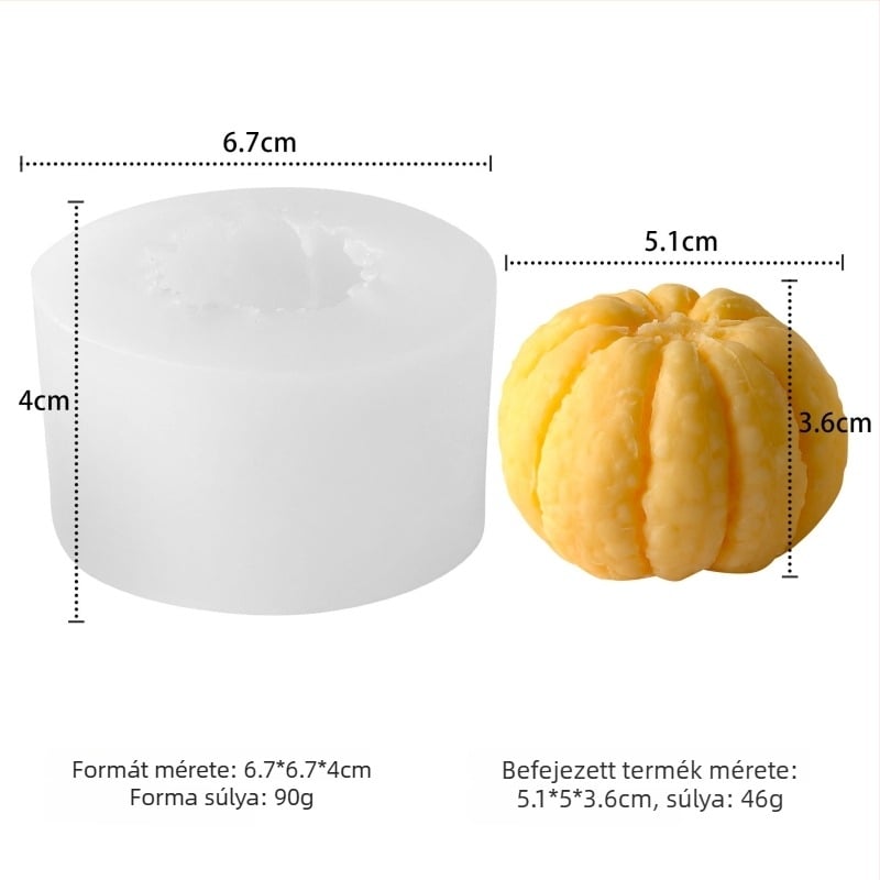 Szilikon süteményforma – szabálytalan alak, Gyümölcs sorozat – aromaterápiás gyertyákhoz