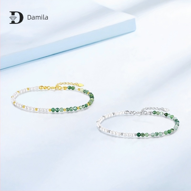 Damila 925 ezüst karkötő – kézzel kötött, geometriai forma, nőknek, friss stílus