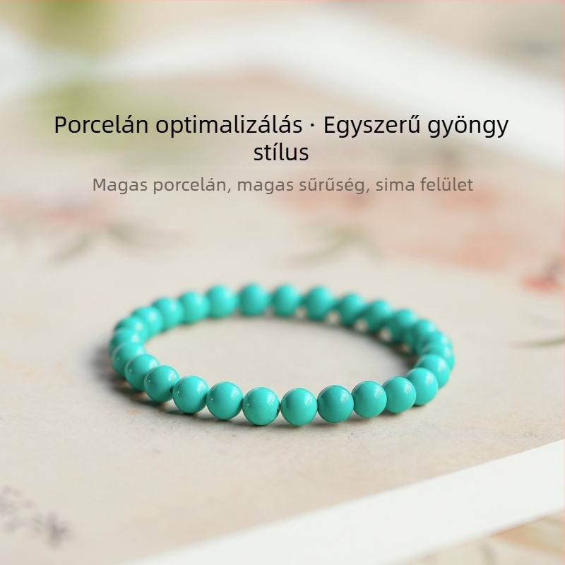 Fenyőkő gyöngy karkötő, polírozott felület, játékos, édes stílus, modell 3283093, uniszex.