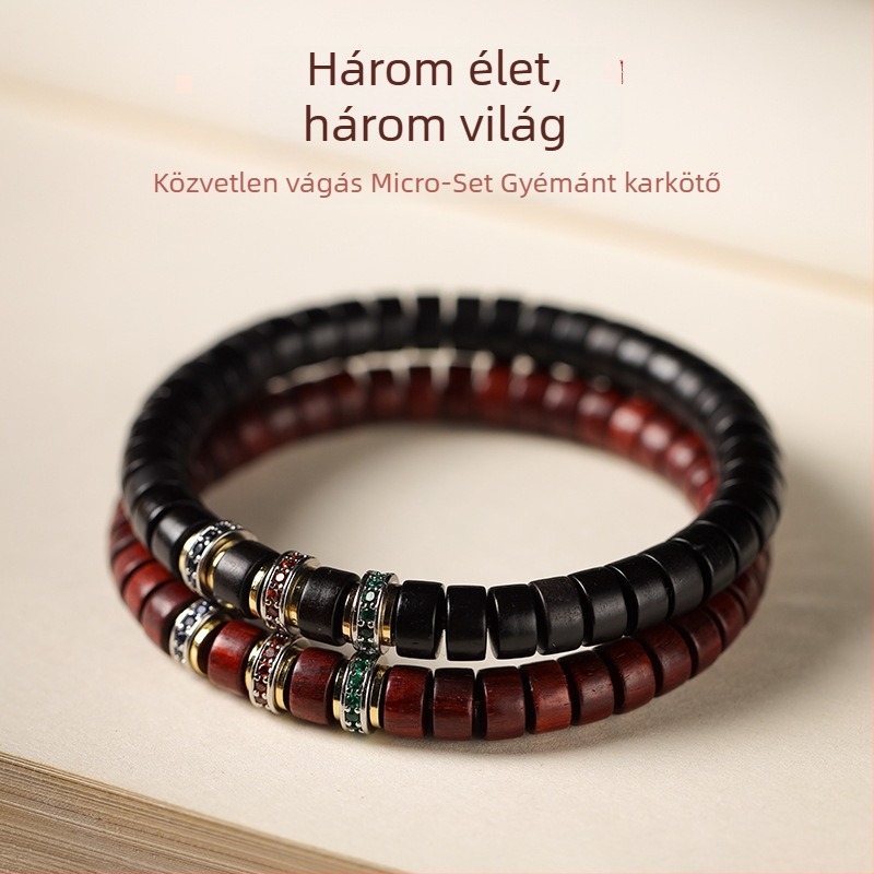 Fa karkötő - retro, uniszex; kézzel készített; geometriai dizájn; testreszabható