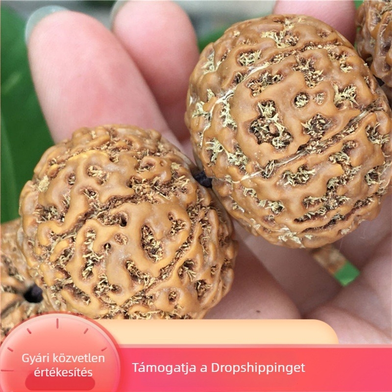 Rudraksha karkötő, 58 db, 10 mm átmérő