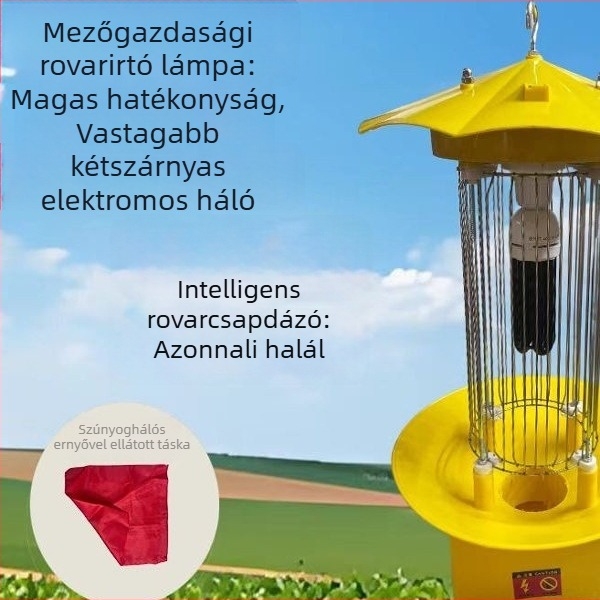 Kültéri elektromos rovarcsapda lámpa (10 m²-es lefedettség; kézi elektromos sokkoló rovarok ellen; beépített akkumulátor nélkül)