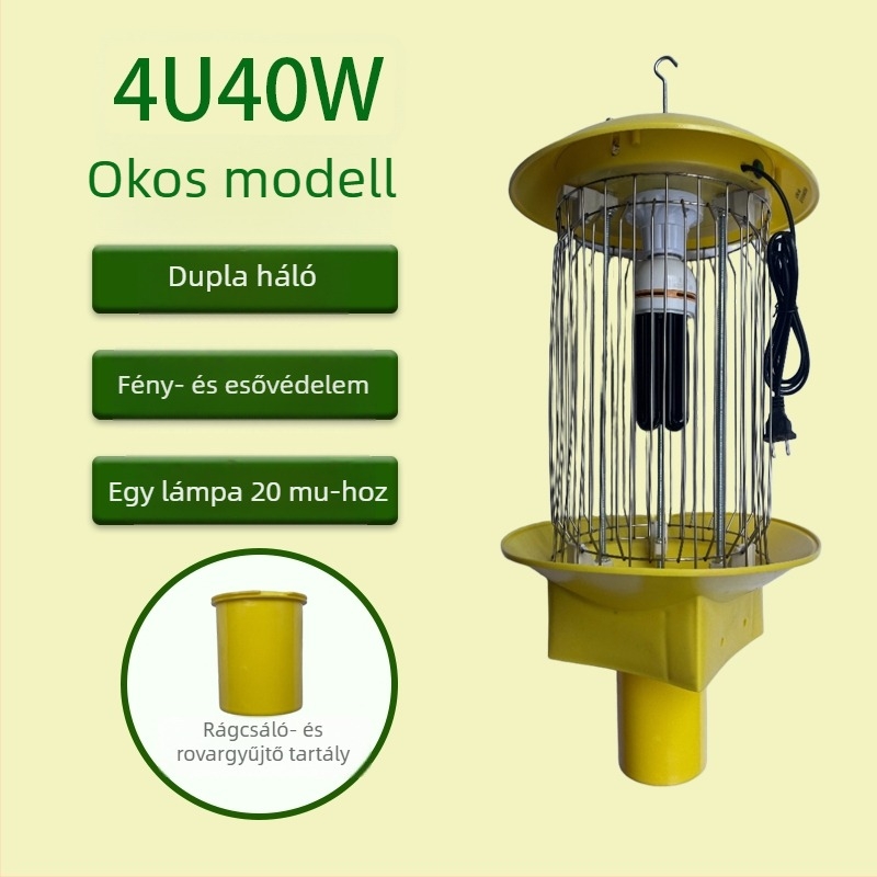 Kültéri elektromos rovarcsapda lámpa (10 m²-es lefedettség; kézi elektromos sokkoló rovarok ellen; beépített akkumulátor nélkül)