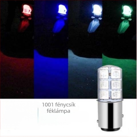 Sanmyushi 12V LED motorkerékpár féklámpa, modell 1157, kompatibilis MT manuális sebességváltóval