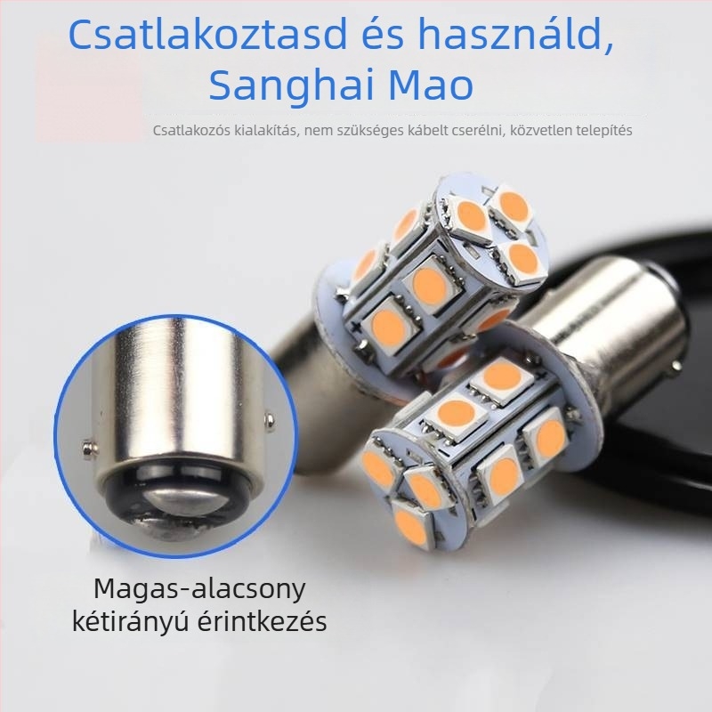 Sanmyushi 12V LED motorkerékpár féklámpa, modell 1157, kompatibilis MT manuális sebességváltóval
