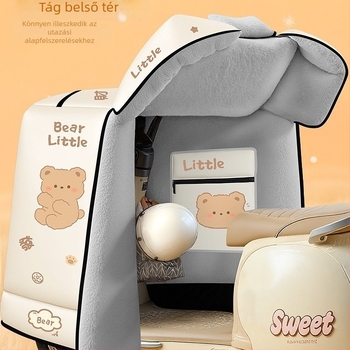 Elektromos motorkerékpár szélvédelmi köpeny teljes lefedéssel, téli fleece, vízlepergető anyag