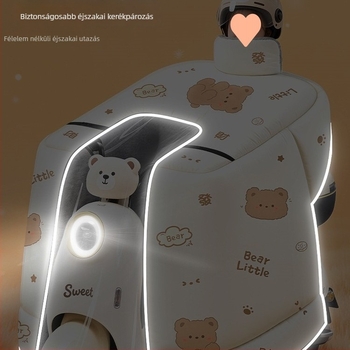 Elektromos motorkerékpár szélvédelmi köpeny teljes lefedéssel, téli fleece, vízlepergető anyag