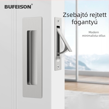 Zsebajtó fogantyú — Rozsdamentes acél, Elektroplattált felület, Modern minimalist stílus, Zsebajtókhoz, beépített és faajtókhoz