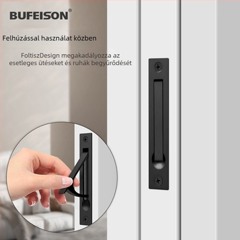 Zsebajtó fogantyú — Rozsdamentes acél, Elektroplattált felület, Modern minimalist stílus, Zsebajtókhoz, beépített és faajtókhoz