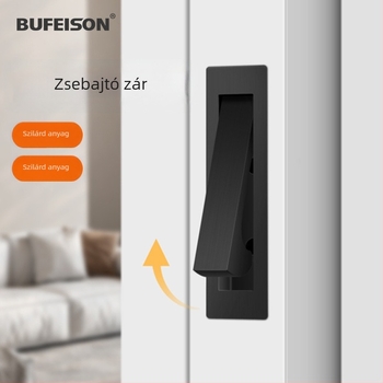 Zsebajtó fogantyú — Rozsdamentes acél, Elektroplattált felület, Modern minimalist stílus, Zsebajtókhoz, beépített és faajtókhoz