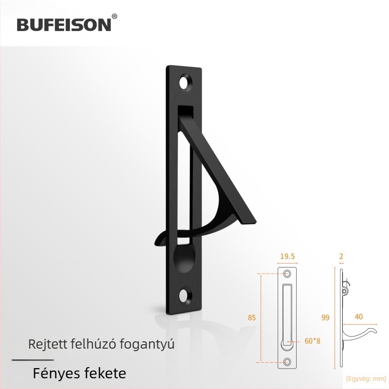 Zsebajtó fogantyú — Rozsdamentes acél, Elektroplattált felület, Modern minimalist stílus, Zsebajtókhoz, beépített és faajtókhoz