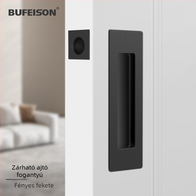 Zsebajtó fogantyú — Rozsdamentes acél, Elektroplattált felület, Modern minimalist stílus, Zsebajtókhoz, beépített és faajtókhoz