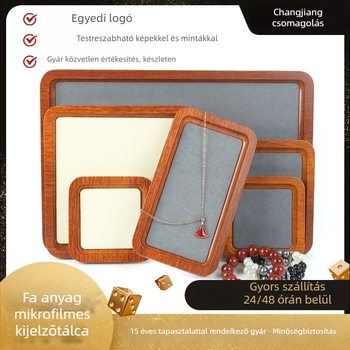 Ékszerek kiállítására szolgáló fa tálca, egyszintes, művészi stílus, összeszerelés