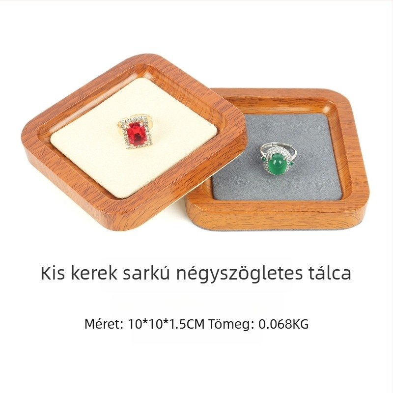 Ékszerek kiállítására szolgáló fa tálca, egyszintes, művészi stílus, összeszerelés