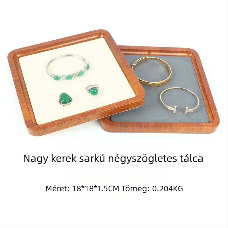 Ékszerek kiállítására szolgáló fa tálca, egyszintes, művészi stílus, összeszerelés