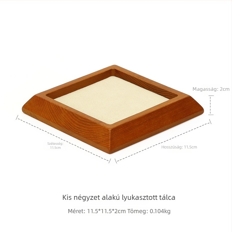 Ékszerek kiállítására szolgáló fa tálca, egyszintes, művészi stílus, összeszerelés