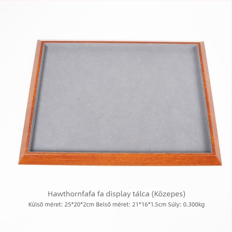 Ékszerek kiállítására szolgáló fa tálca, egyszintes, művészi stílus, összeszerelés