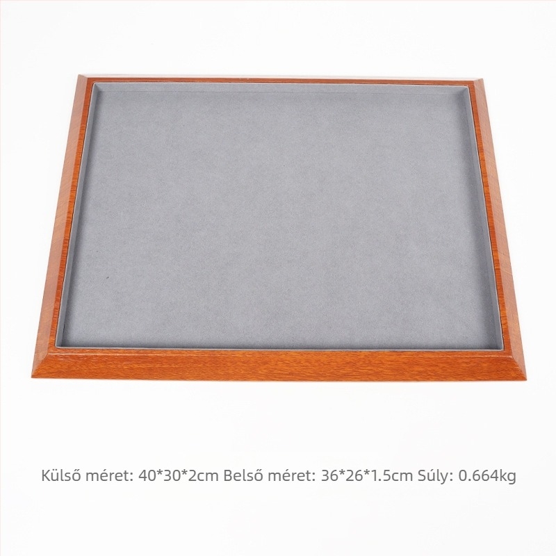 Ékszerek kiállítására szolgáló fa tálca, egyszintes, művészi stílus, összeszerelés