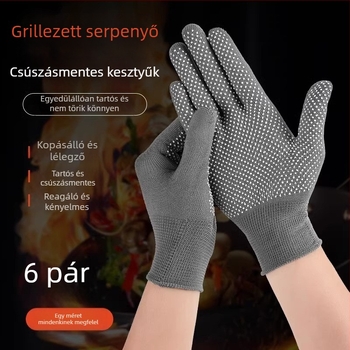 Főző kesztyűk: 6 pár, nylon, magas hőállóság, modern minimál stílus, 2024-ben bevezetve
