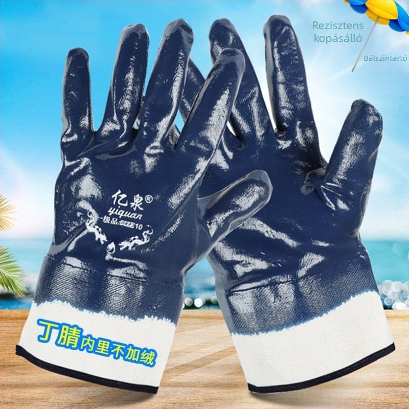 Nitril védő kesztyűk – olajálló, kopásálló, csúszásmentes, 120 g, Márka Yiquan